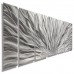Modern Abstract Metal Art Wall Sculpture Silver Home Decor by Artist Jon Allen 853526002740  153108061908